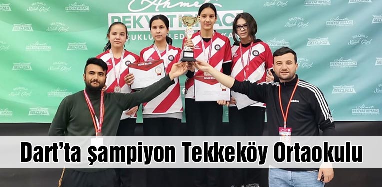  Dart’ta şampiyon Tekkeköy Ortaokulu