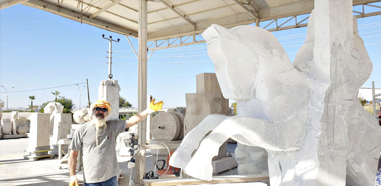 Konuralp’in mermer heykeli Denizli’de yapılıyor 